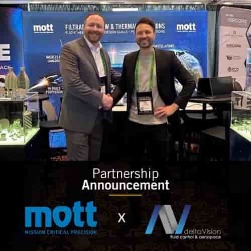 Mott and deltaVision Partner to Advance Spacecraft Propulsion Flow Control Systems